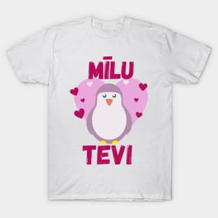 Priecīgu valentīndienu es mīlu tevi - Latviešu T-Shirt